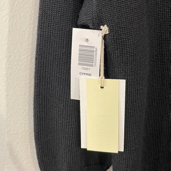 Last Chance! New Aritzia Cyprie 100% Wool Mock Neck Sweater Dress Black XXS $178 - Picture 6 of 9